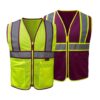 TWO TONE LADY VEST WITH PLUM TRIM