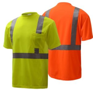 CLASS 2 SHORT SLEEVE T-SHIRT W/ CHEST POCKET