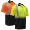 CLASS 2 SHORT SLEEVE POLO SHIRT W/ BLACK BOTTOM