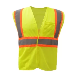 ECONOMY CLASS 2 SAFETY TWO-TONE VEST - HOOK & LOOP